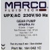Шестеренный насос Marco UPX/AC 1640421C (нержавейка)