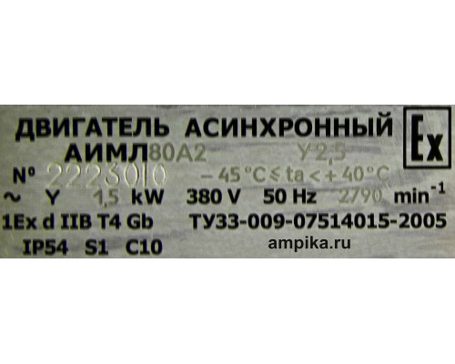 Пищевой насос Ампика ОНЦ-6,3/20-2ТБ-Ex (без кожуха)
